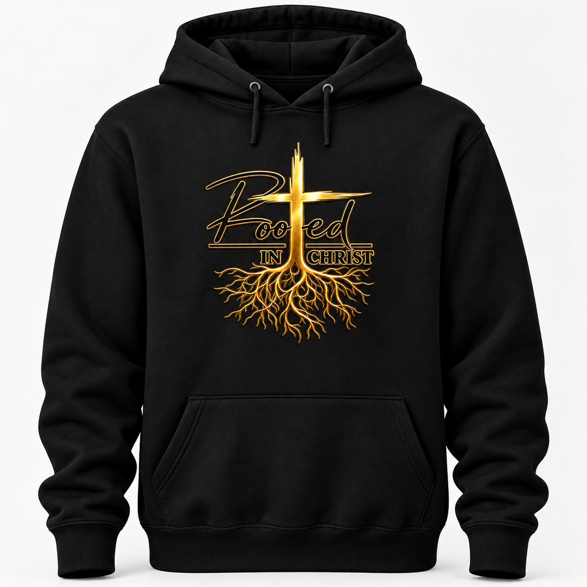 Rooted in Christ black hoodie
