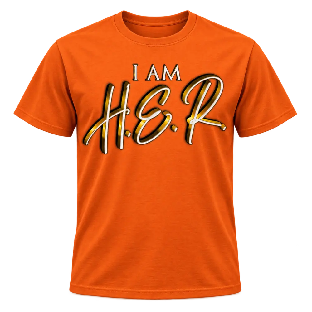 Orange I AM H.E.R. Statement Tee