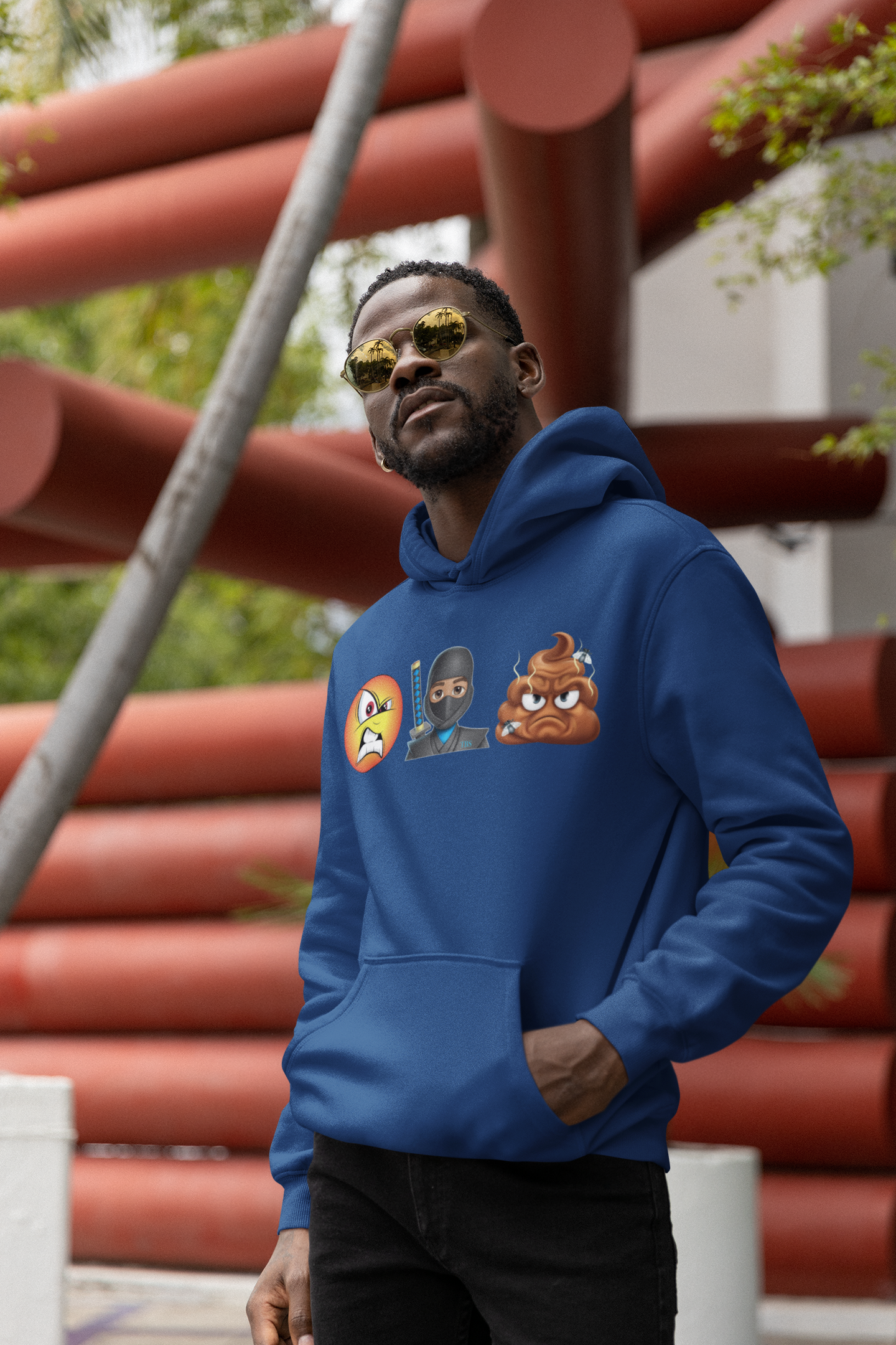 Mad Ninja S**t Emoji Hoodie