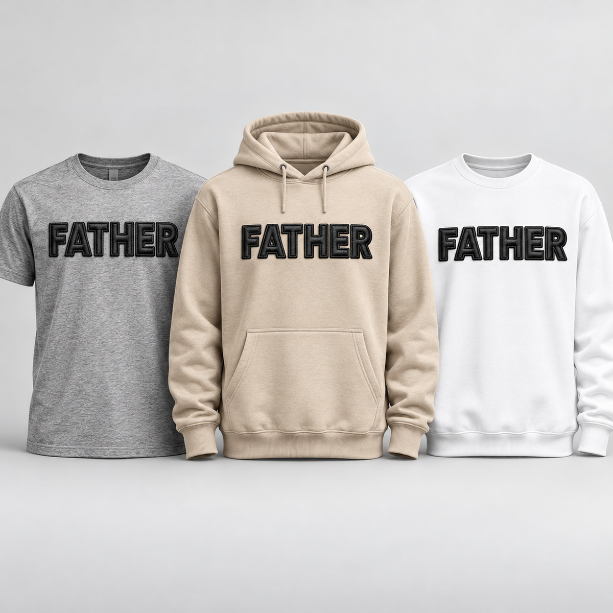 FATHER black design apparel trio