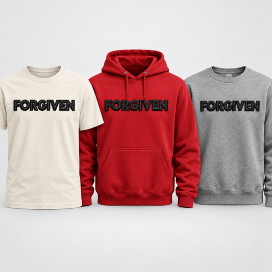 FORGIVEN black design apparel trio