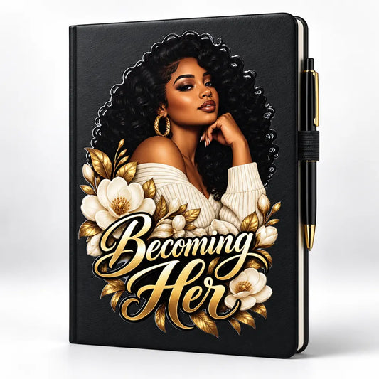 Becoming Her journal mockup