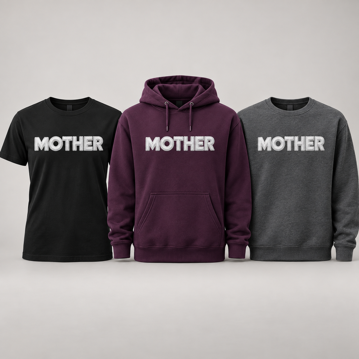 MOTHER white design apparel trio
