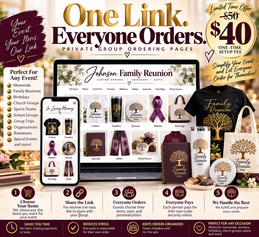 Private Group Ordering Page limited-time $40 setup special