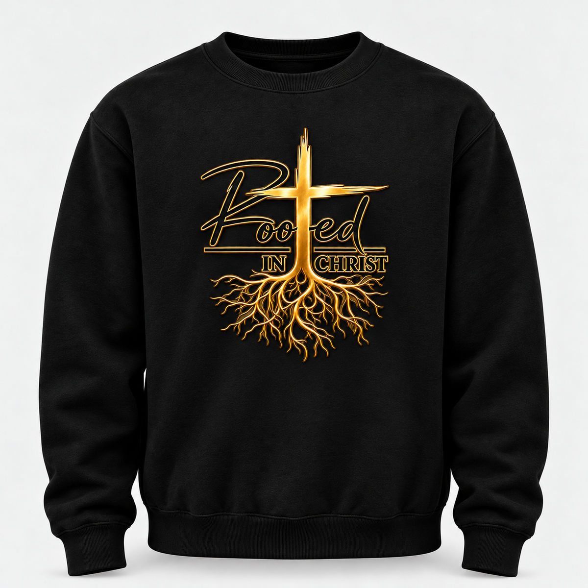 Rooted in Christ black sweatshirt